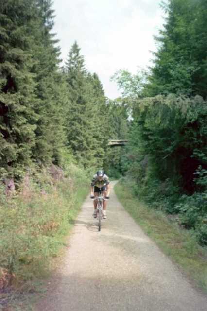 Alte Bahntrasse entlang